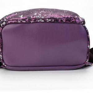Fashion Shiny Purple Sparking Unique Backpack Bag
