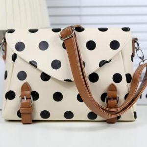 Retro Cute Polka Dot Messenger Bag Shoulder Bag