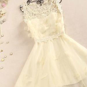 Sweet And Elegant Crochet Butterfly Organza Dress..