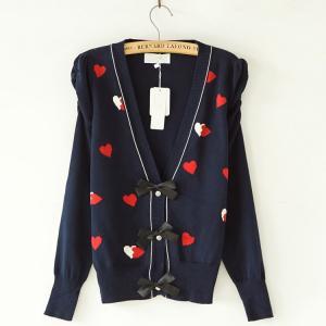 Women Sweaters Clothes Fall Pink Bow Cardigan..
