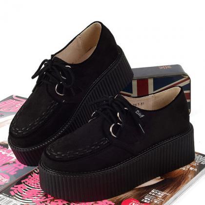 Women's Suede Creepers Shoes Fashion..