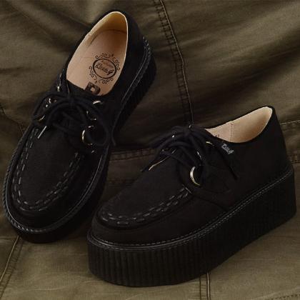 Women's Suede Creepers Shoes Fashion..