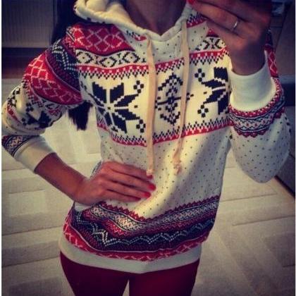 Christmas Snowflake Sweater Pullover Jacket..