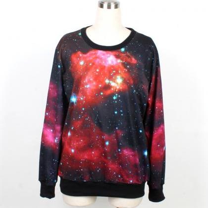 Galaxy Sweater Jumper Cosmic Light Sweatshirt..