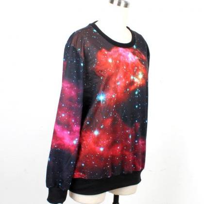 Galaxy Sweater Jumper Cosmic Light Sweatshirt..