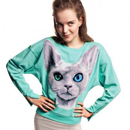 3d Cute Loose Cotton Sweatshirt..