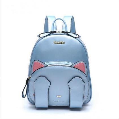 Cat Embroidered Backpack #405