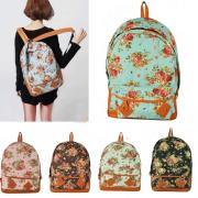 Floral Canvas Vintage Backpack