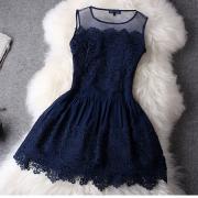 Blue Lace Dress (SIZE SMALL)