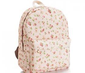 floral pink backpack