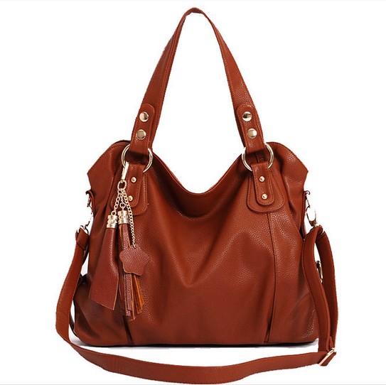 Fashion Dark Brown Tassel Handbag & Shoulder Bag on Luulla