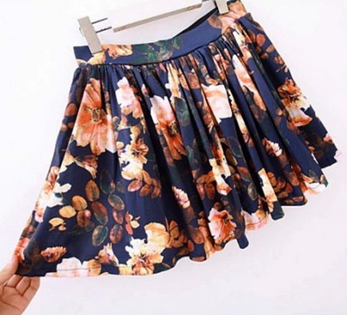 Flower Print Skirt on Luulla