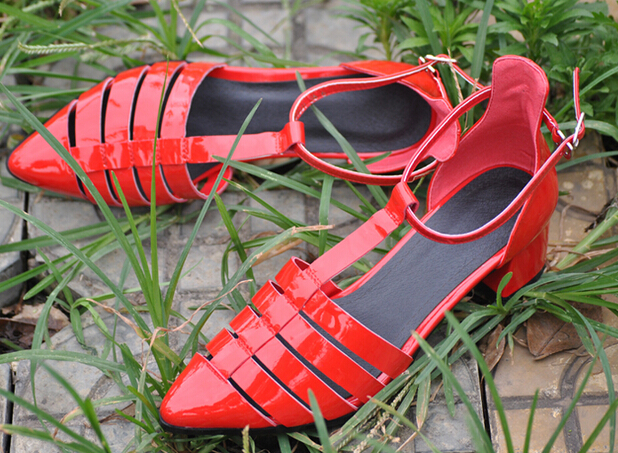 caged low heels