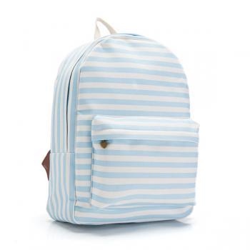 Striped Canvas Backpack Wi..