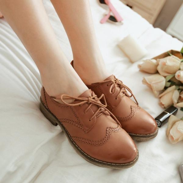 flats that lace up the leg