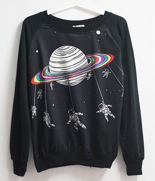 Space Astronaut Harajuku Sweater on Luulla