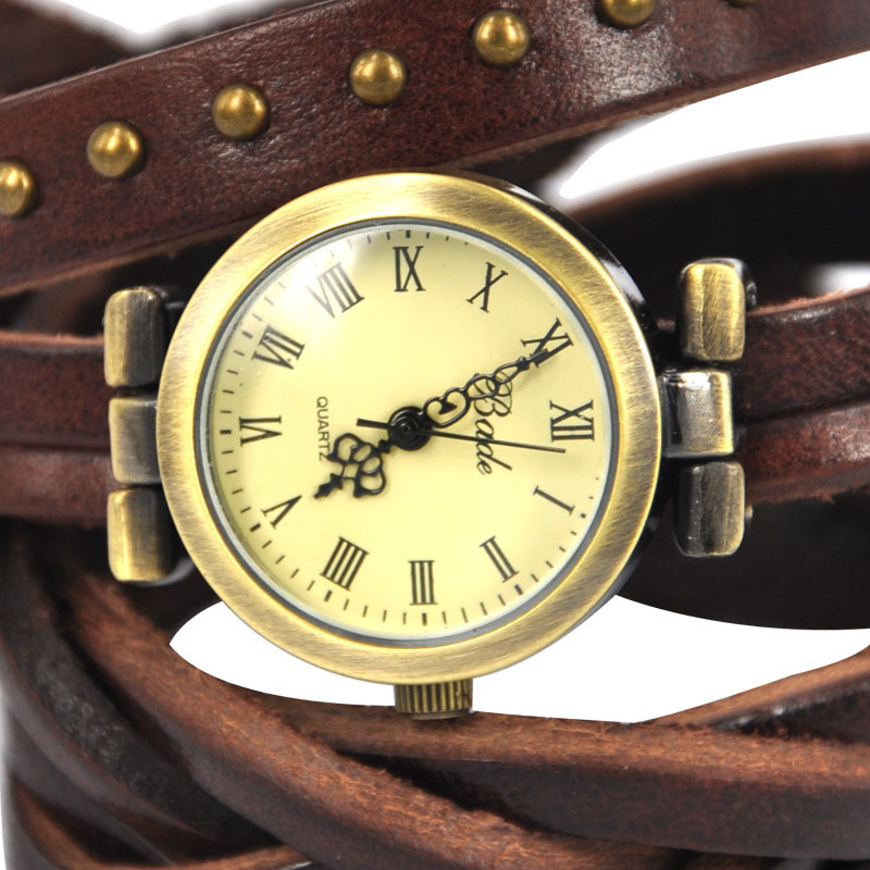 Dark Brown Leather Band Watch on Luulla